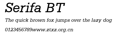 Serifa BT.ttf