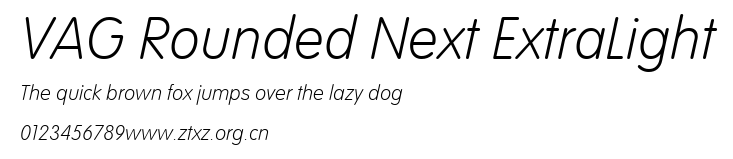 VAG Rounded Next ExtraLight.ttf