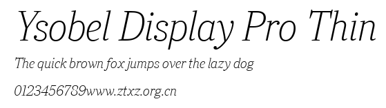 Ysobel Display Pro Thin.ttf
