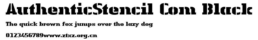 AuthenticStencil Com Black.ttf