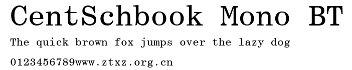 CentSchbook Mono BT.ttf