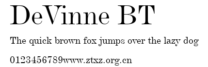 DeVinne BT.ttf