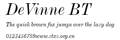 DeVinne BT.ttf