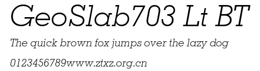 GeoSlab703 Lt BT.ttf