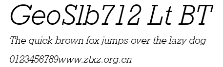 GeoSlb712 Lt BT.ttf