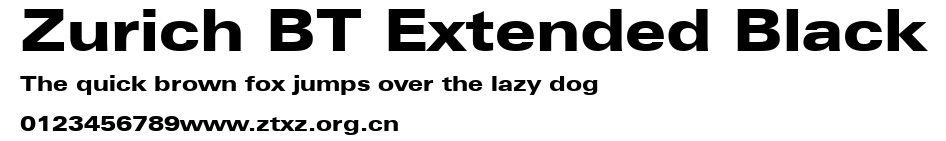 Zurich BT Extended Black.ttf