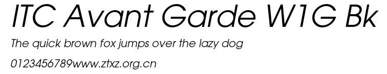 ITC Avant Garde W1G Bk.ttf