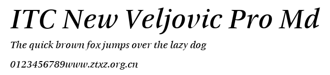 ITC New Veljovic Pro Md.ttf