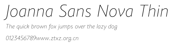 Joanna Sans Nova Thin.ttf
