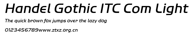 Handel Gothic ITC Com Light.ttf