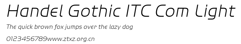 Handel Gothic ITC Com Light.ttf