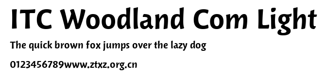 ITC Woodland Com Light.ttf