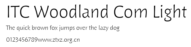 ITC Woodland Com Light.ttf