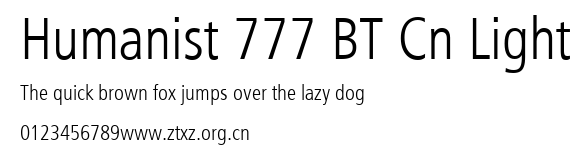 Humanist 777 BT Cn Light.ttf