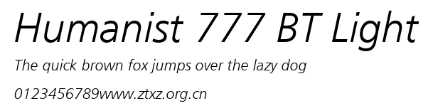 Humanist 777 BT Light.ttf