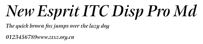 New Esprit ITC Disp Pro Md.ttf