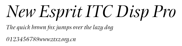 New Esprit ITC Disp Pro.ttf