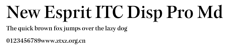 New Esprit ITC Disp Pro Md.ttf