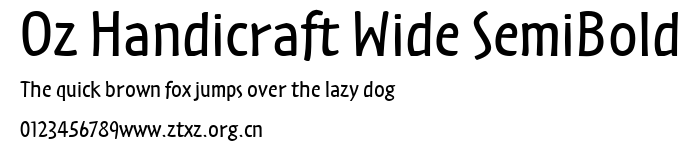 Oz Handicraft Wide SemiBold.ttf