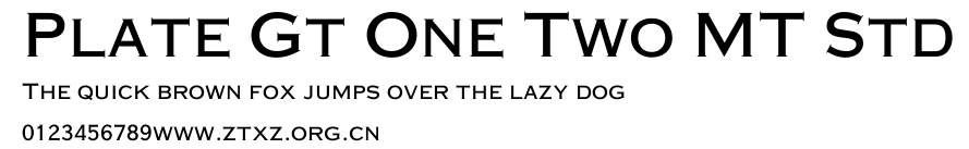 Plate Gt One Two MT Std.ttf