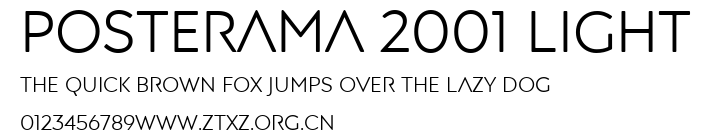 Posterama 2001 Light.ttf