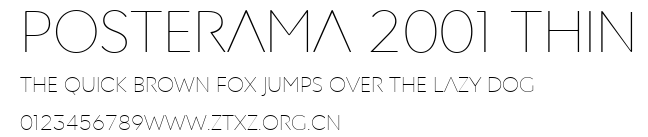 Posterama 2001 Thin.ttf