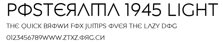 Posterama 1945 Light.ttf