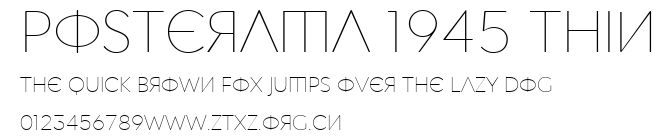 Posterama 1945 Thin.ttf