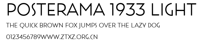 Posterama 1933 Light.ttf