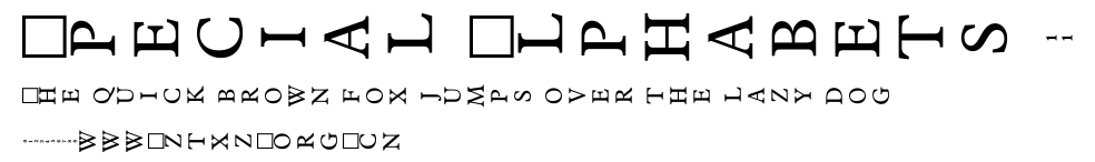 Special Alphabets 11.ttf