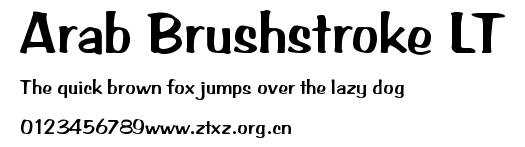 Arab Brushstroke LT.ttf