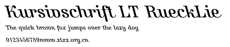 Kursivschrift LT RueckLie.ttf