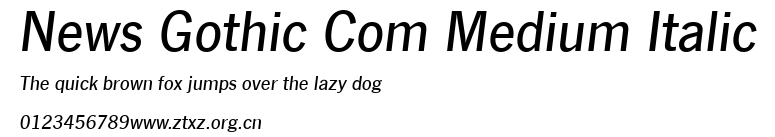 News Gothic Com Medium Italic.ttf