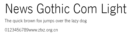 News Gothic Com Light.ttf