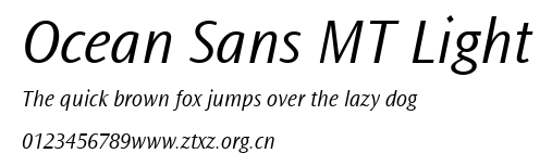 Ocean Sans MT Light.ttf