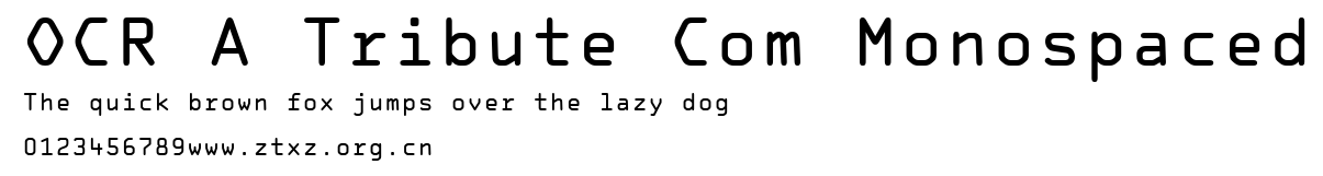 OCR A Tribute Com Monospaced.ttf