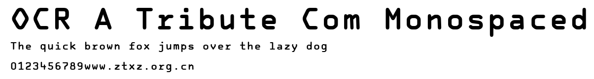 OCR A Tribute Com Monospaced.ttf