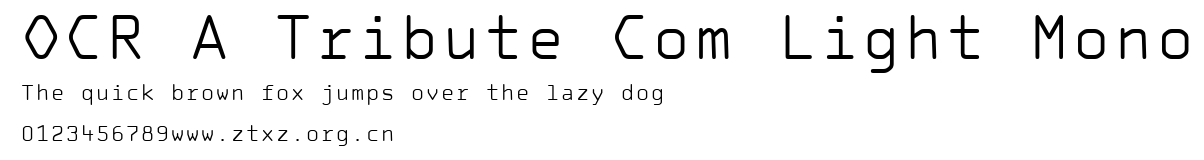 OCR A Tribute Com Light Mono.ttf
