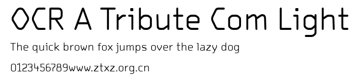 OCR A Tribute Com Light.ttf
