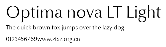 Optima nova LT Light.ttf