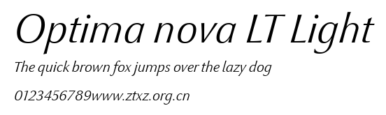 Optima nova LT Light.ttf