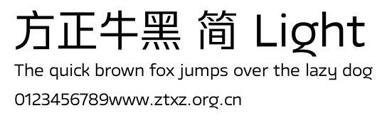 方正牛黑 简 Light.TTF