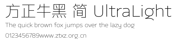方正牛黑 简 UltraLight.TTF