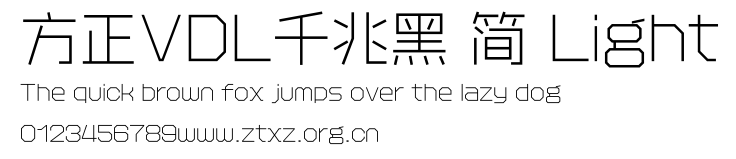 方正VDL千兆黑 简 Light.TTF