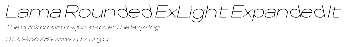 Lama Rounded ExLight Expanded It.ttf