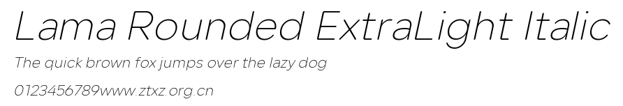 Lama Rounded ExtraLight Italic.ttf