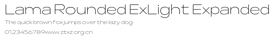 Lama Rounded ExLight Expanded.otf