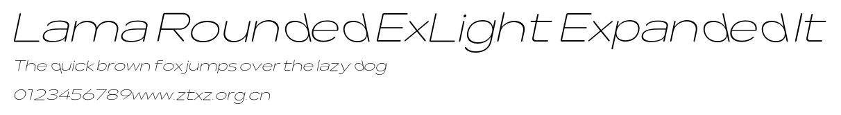 Lama Rounded ExLight Expanded It.otf