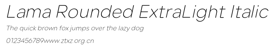 Lama Rounded ExtraLight Italic.otf