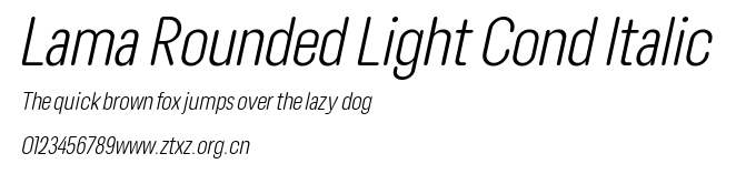 Lama Rounded Light Cond Italic.ttf